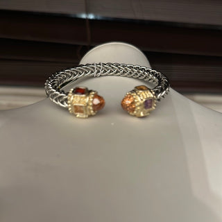 Gem stone cuff bracelet