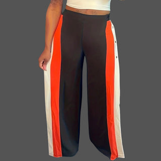 Color Block Split High Waisted Pants