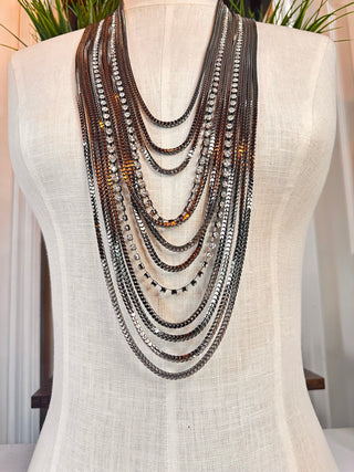 Wreckless multi chain necklace