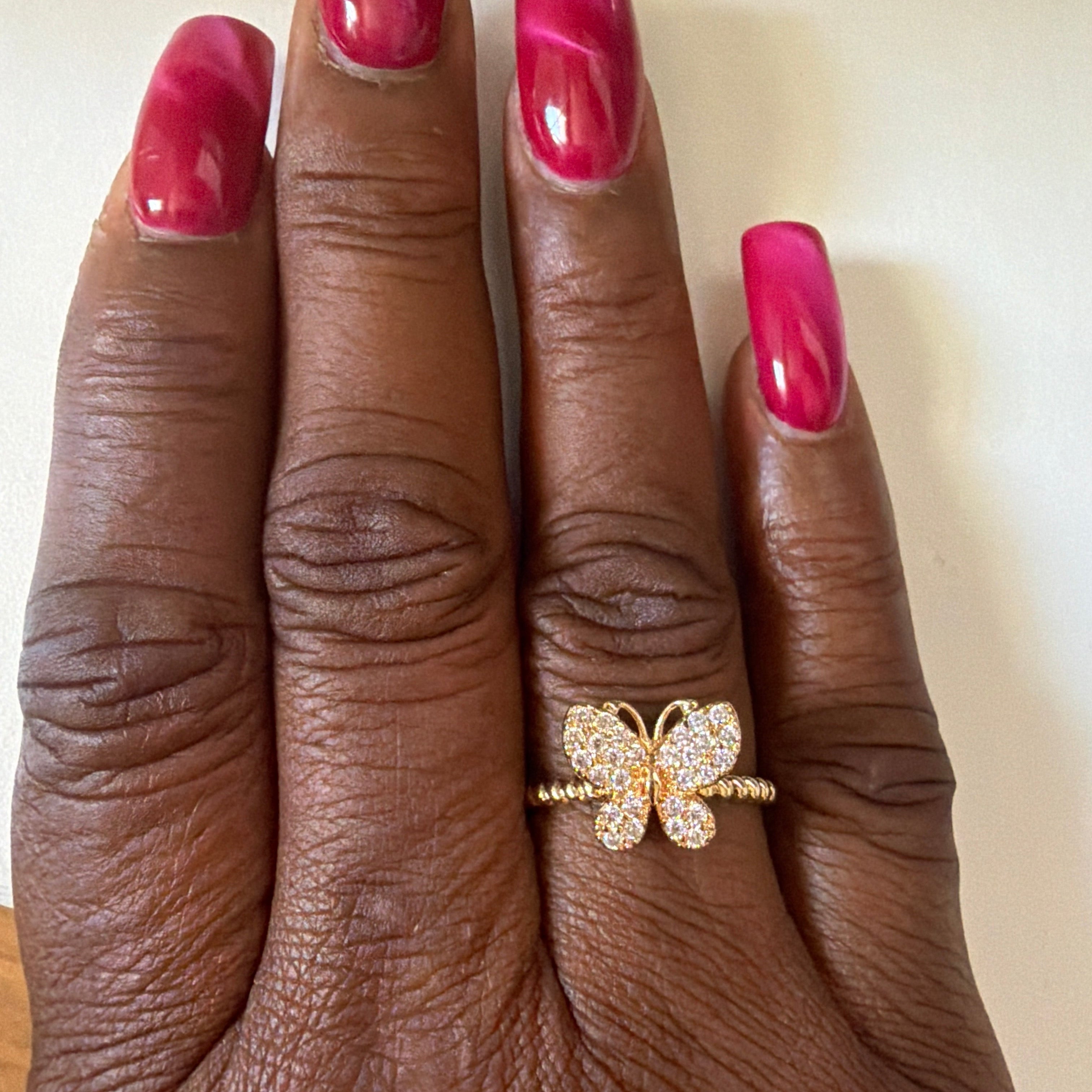 ribbed butterfly ring