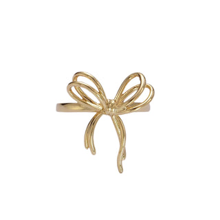 Earrings - 14 K Dipped Bow Ring