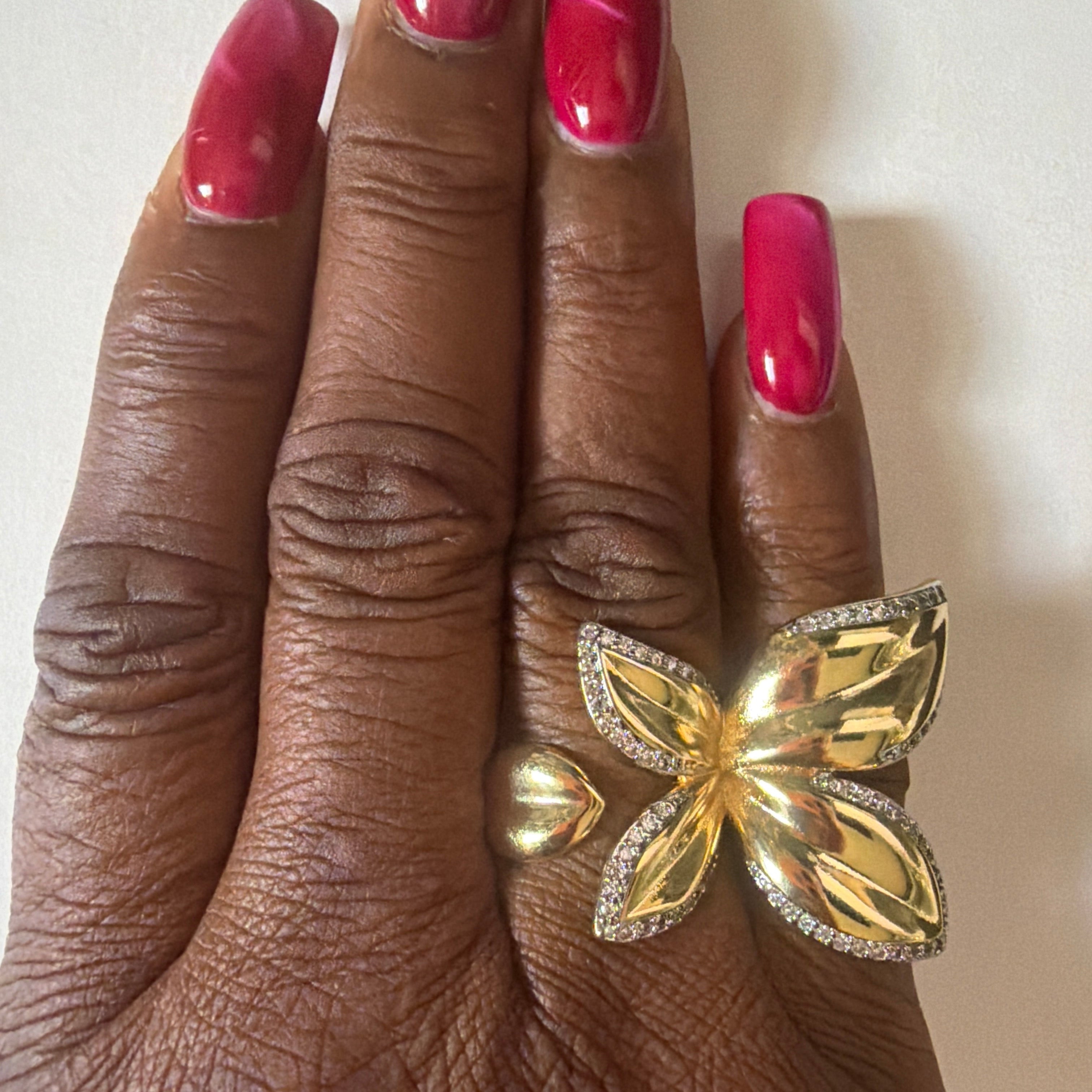 split flower ring
