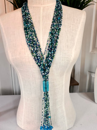 Beaded tye necklace