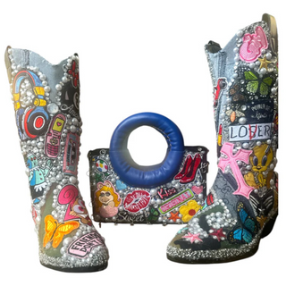 My generation patch boots purse set