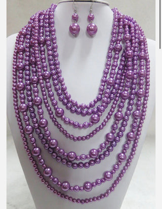 different dimension pearl necklace