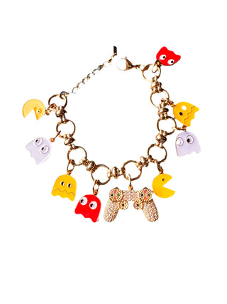 PAC Man Custom Charm Bracelet