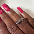 crystal bow statement  ring