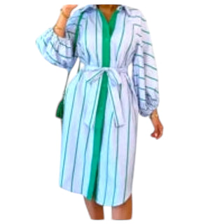 Stripe life shirt dress