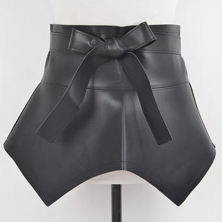 faux leather skirt belt