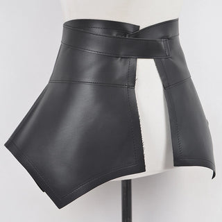 faux leather skirt belt