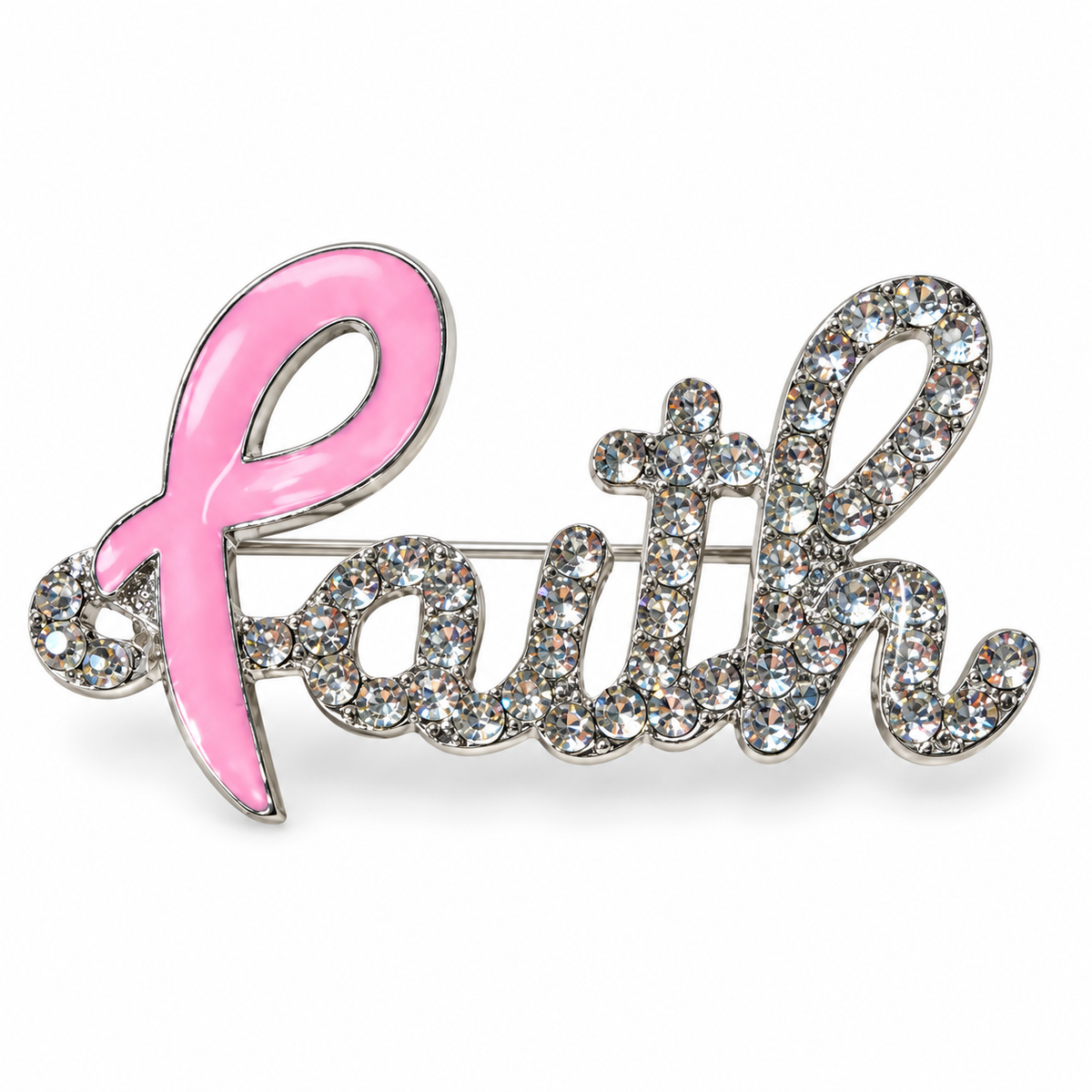 Breast cancer awareness brooch