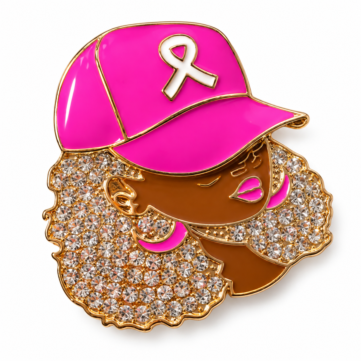 Breast cancer awareness brooch