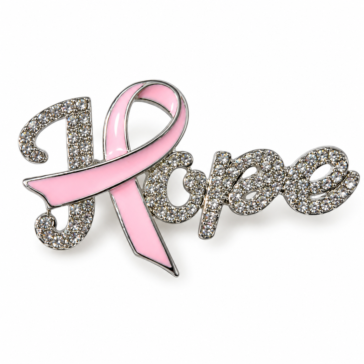 Breast cancer awareness brooch