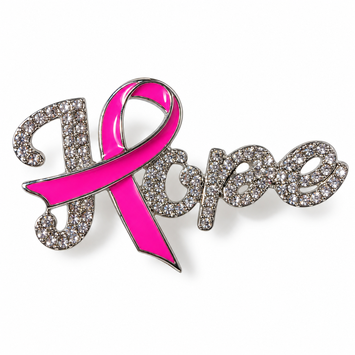 Breast cancer awareness brooch