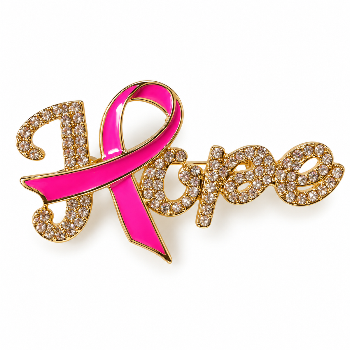 Breast cancer awareness brooch