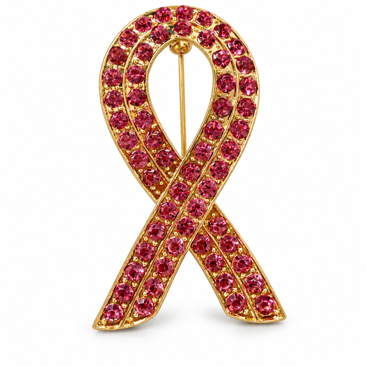 Breast cancer awareness brooch