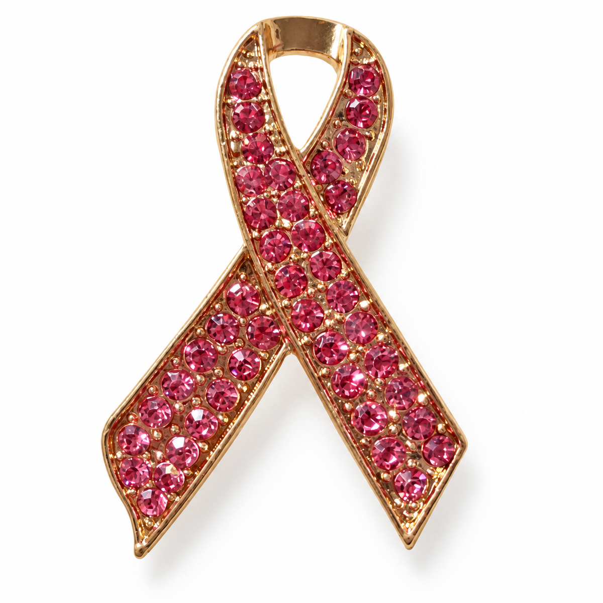Breast cancer awareness brooch