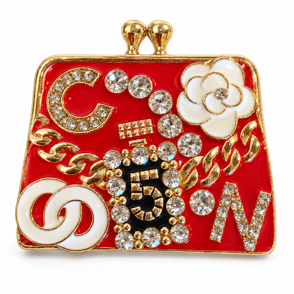 Ladies bag brooch