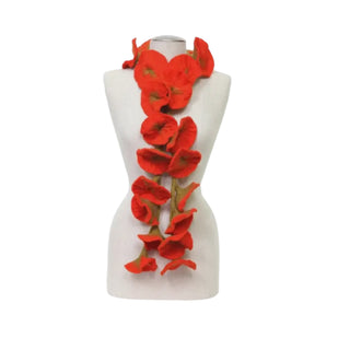 Felt flower scarf