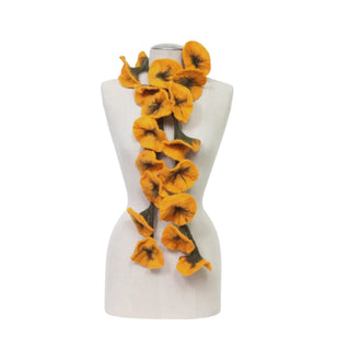 Felt flower scarf