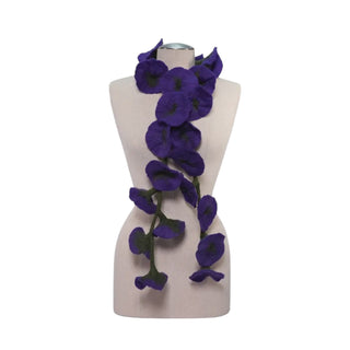 Felt flower scarf