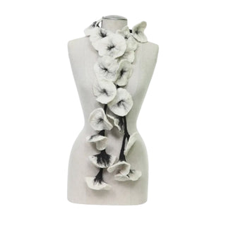 Felt flower scarf