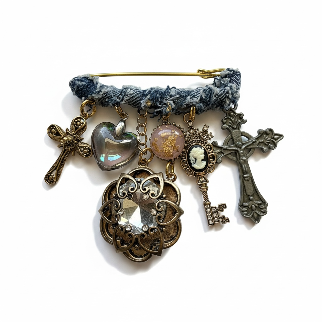 Faith Over Fear — Custom Charm Brooch
