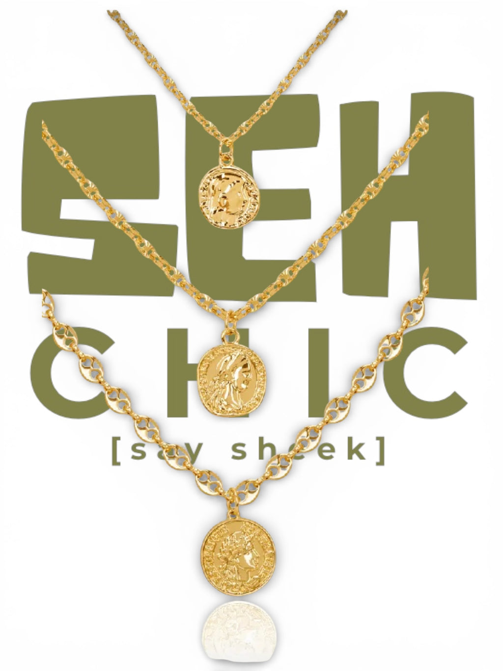minimalist coin stack necklace