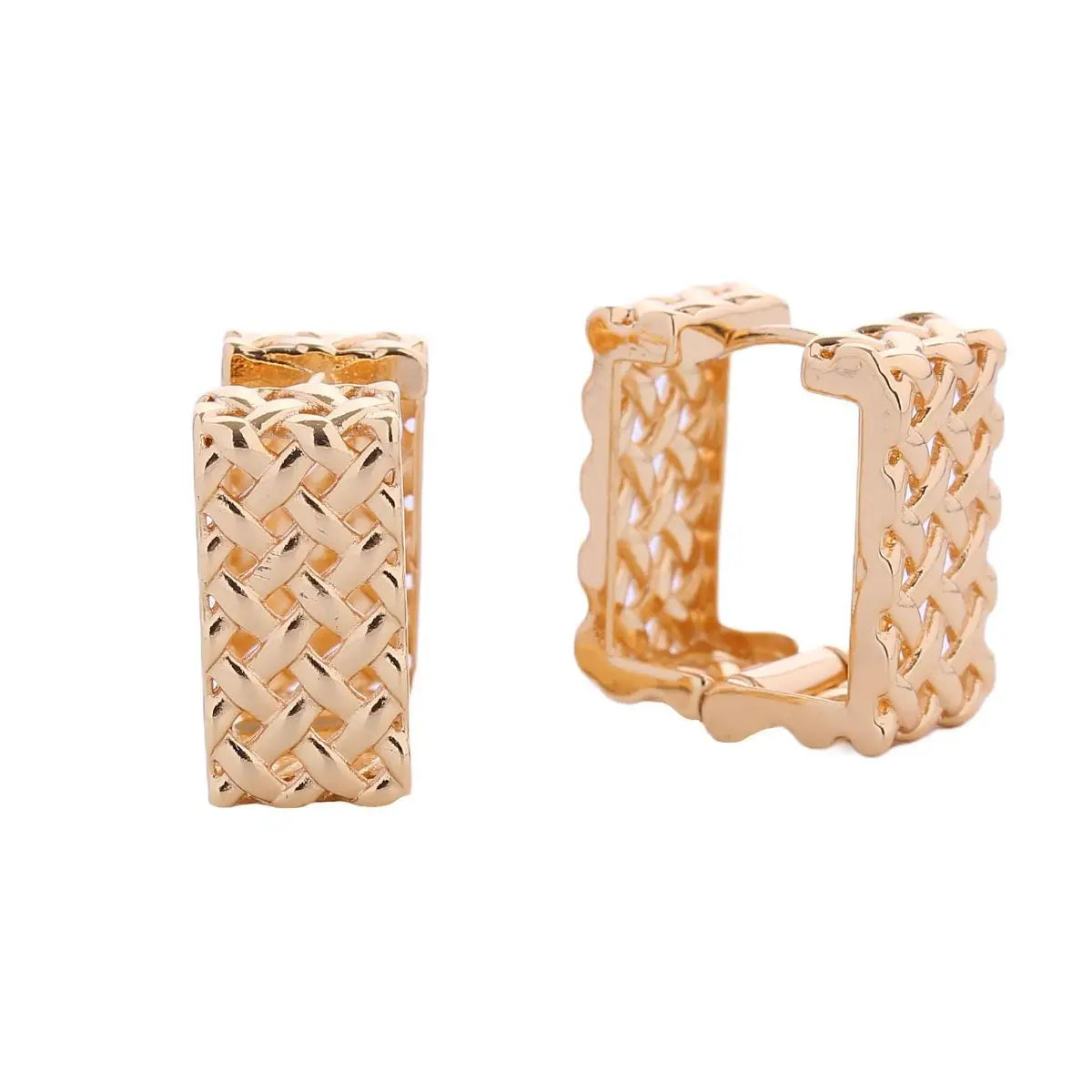Square Huggie Hoops