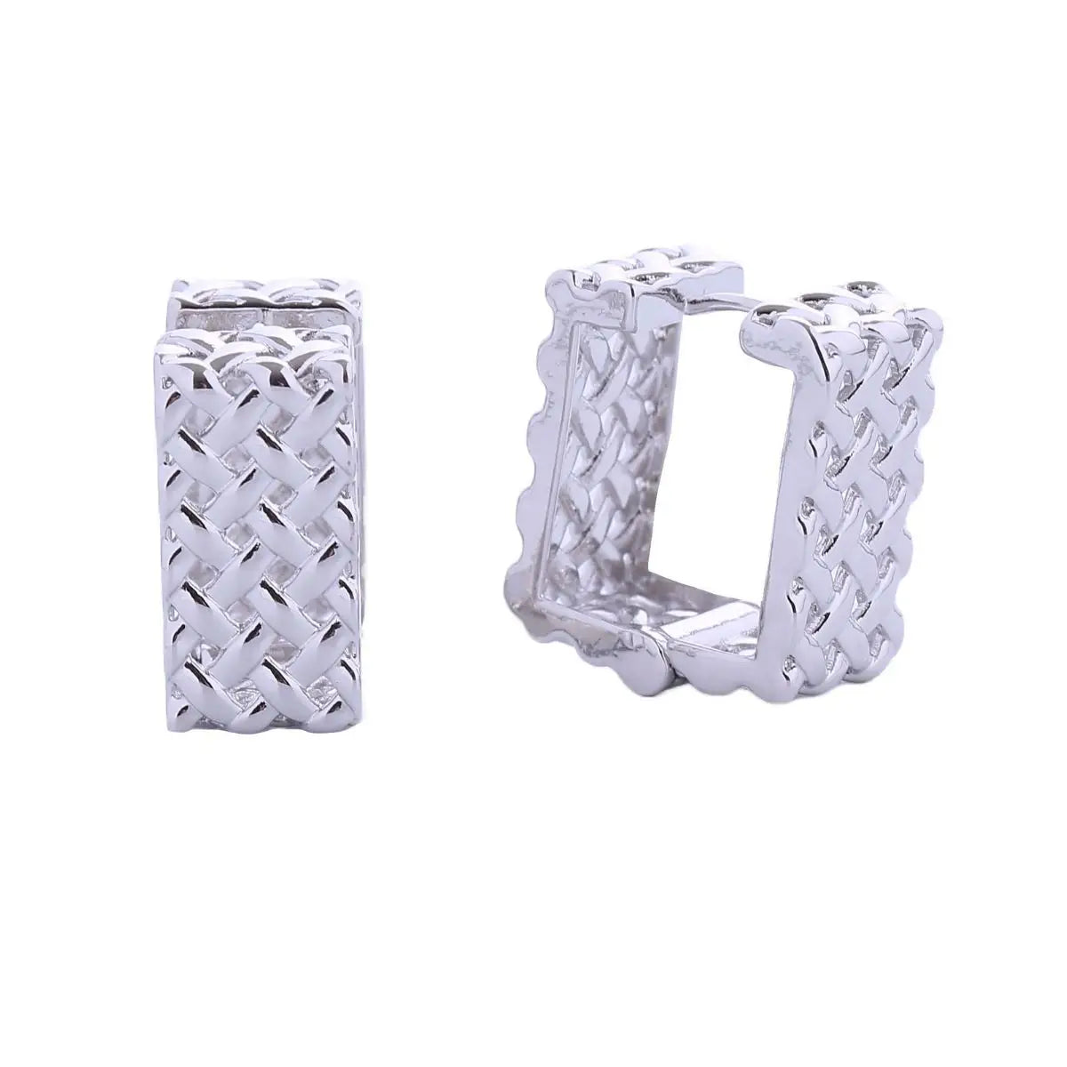Square Huggie Hoops