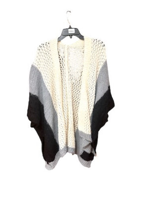 black gray white shawl