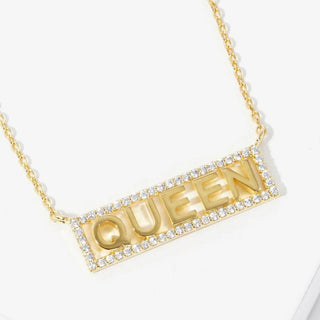 Dipped Queen Bar Necklace