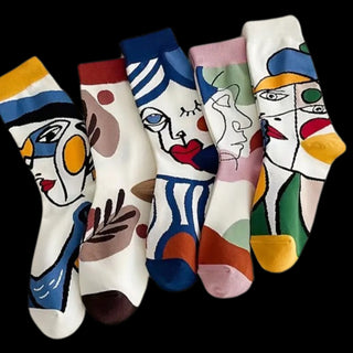 5 Pack Abstract Socks