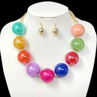 Bubblegum Ball Necklace Set