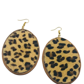 Leopard Oval Earrings