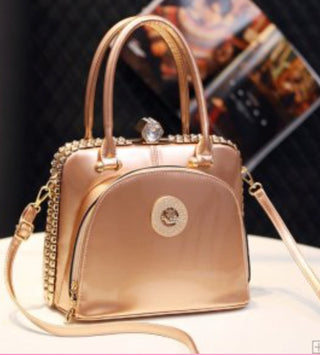 Rose gold evening purse