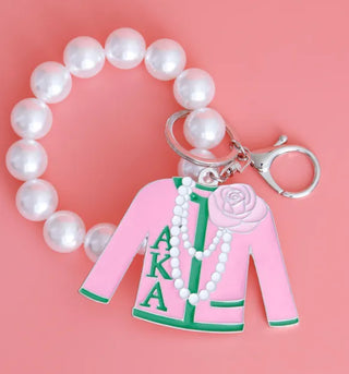 sorority bracelet /purse charm /key holder