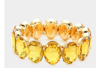 oval yellow gem necklace