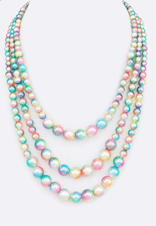 colored pearls necklace