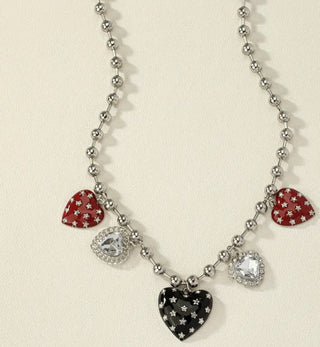 Rhinestone heart necklace