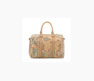 Map weekender duffle handbag