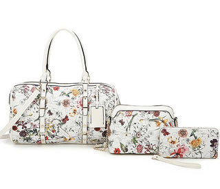 flower satchel handbag set