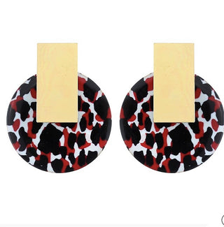 circle print earring