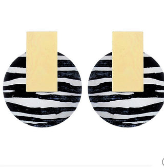 circle print earring