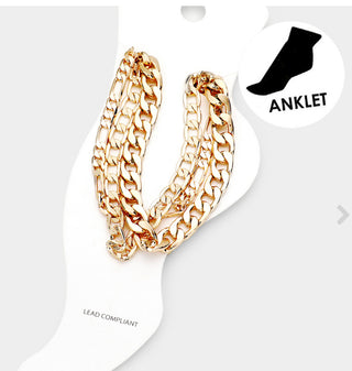 triple linked anklet