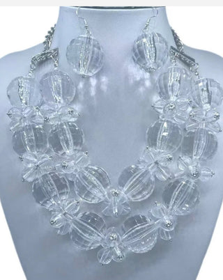 clear balls and all necklace