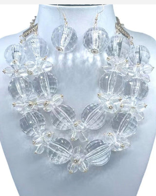 clear balls and all necklace