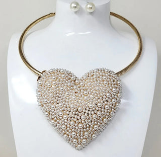 heart bubble bling necklace