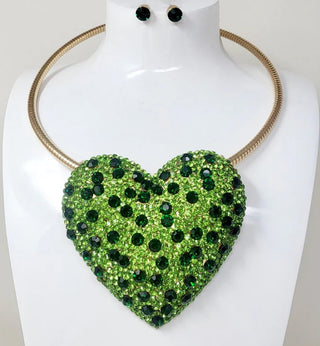 heart bubble bling necklace