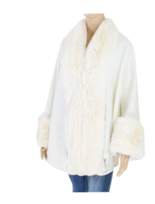 Poncho - Fur Trimmed Poncho